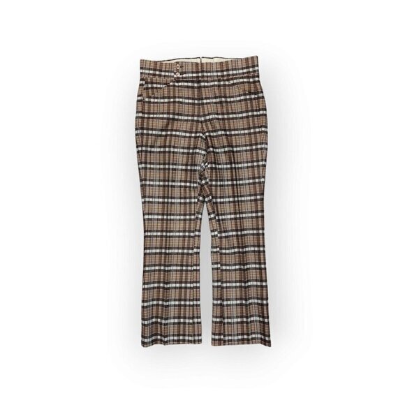 Vintage 60s Double Knit Retro Flare Bell Bottom Disco Club Pants Slacks 32x28 - Picture 2 of 9